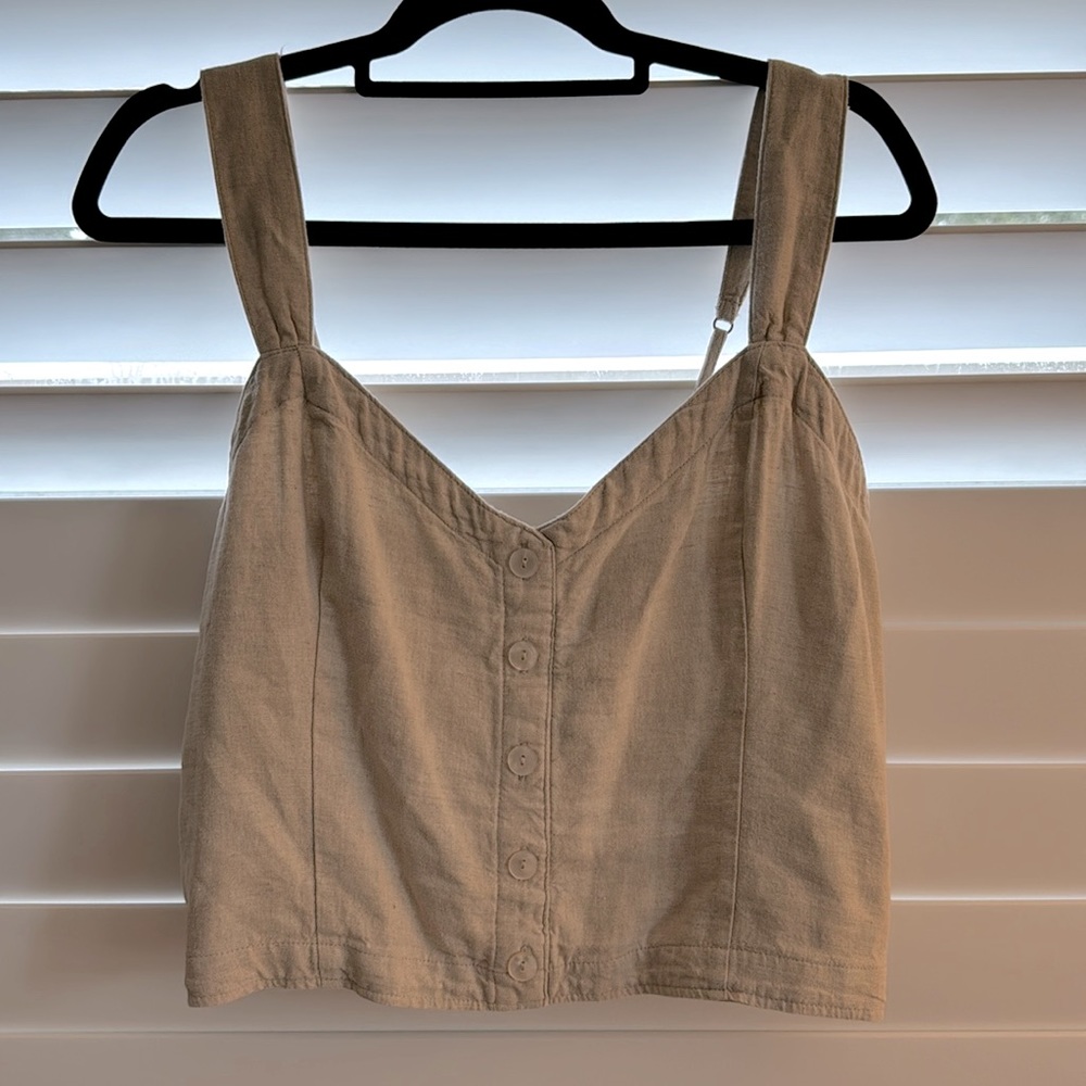 Linen Crop Tank